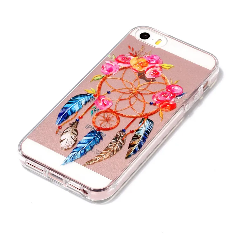 Чехол для Apple IPhone 5S 5 SE мечта милый Животные цветы прозрачный Мягкая ТПУ