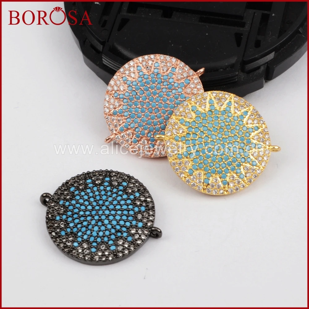 BOROSA 20 мм микро проложить Циркон круглая звезда Бохо разъем для женщин модный