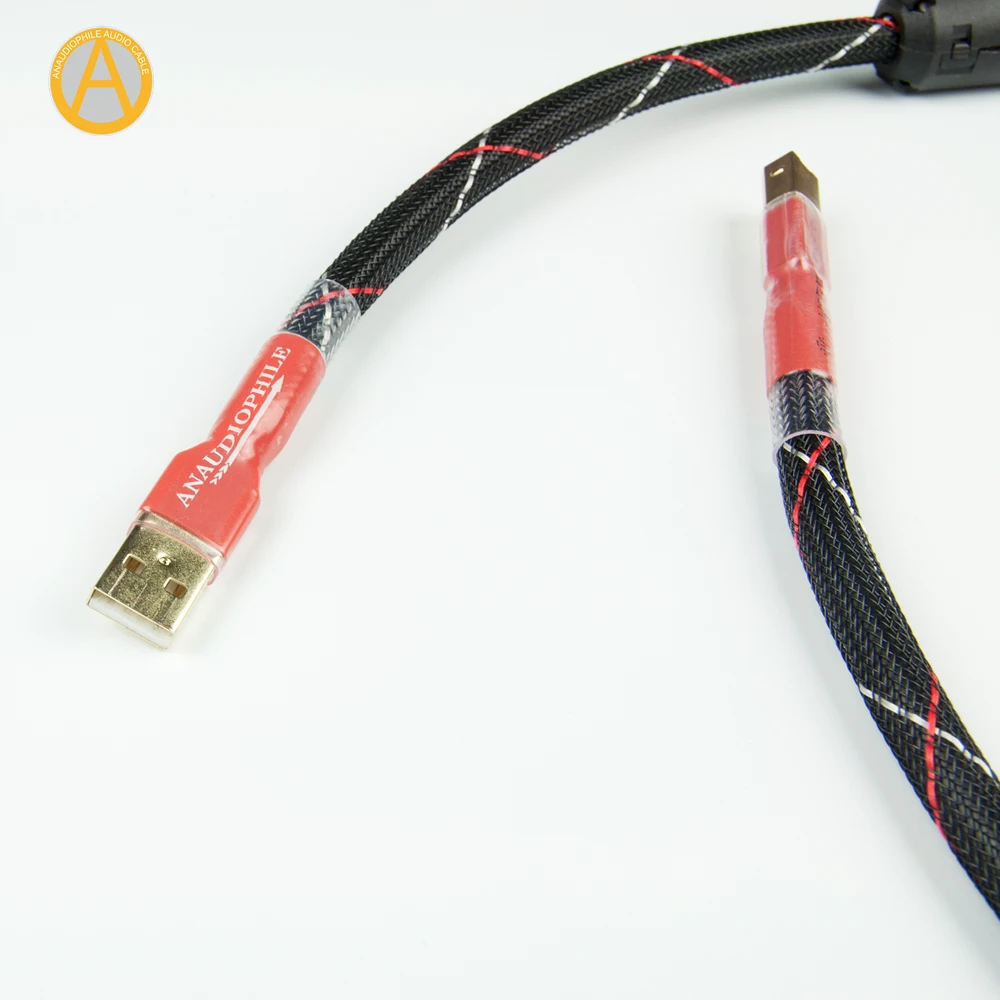 Премиум USB кабель UC05 Hi Fi аудио видео типа A на B 4N OFC Сделано в США DAC для ПК