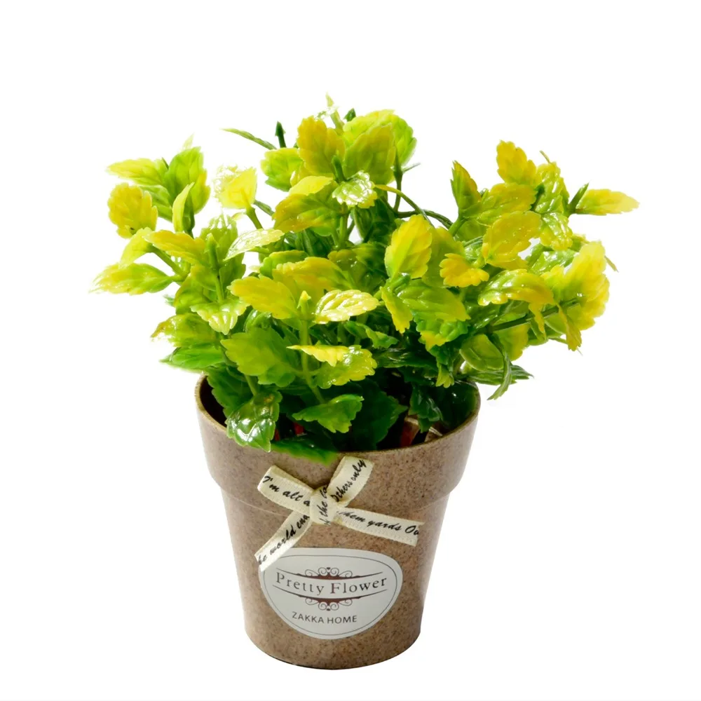 Пластиковые искусственные цветы с ваза для бонсай набор искусственных цветов