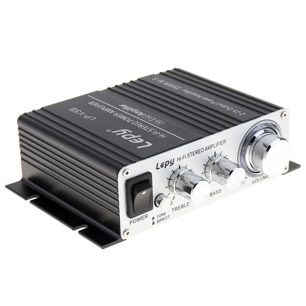 Цифровой стереоусилитель Lepy Mini V3 20 Вт 12 В Hi-Fi автомобильный усилитель MP3 мощности