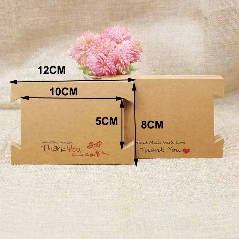 Лента для волос ручной работы Упаковочная карта 12*8 см два дизайна спасибо