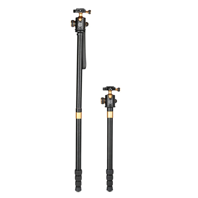 QZSD-Q1088 Professional DSLR Camera stand Aluminum Alloy Tripod 15kg Load with Ball Head Monopod Tripe Para Accessories |