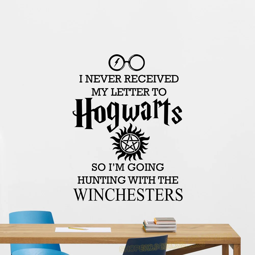 

I Never Received My Letter Wall Decal Supernatural Potter Vinyl Quote Boy Room Living Poster Nursery Decor L869