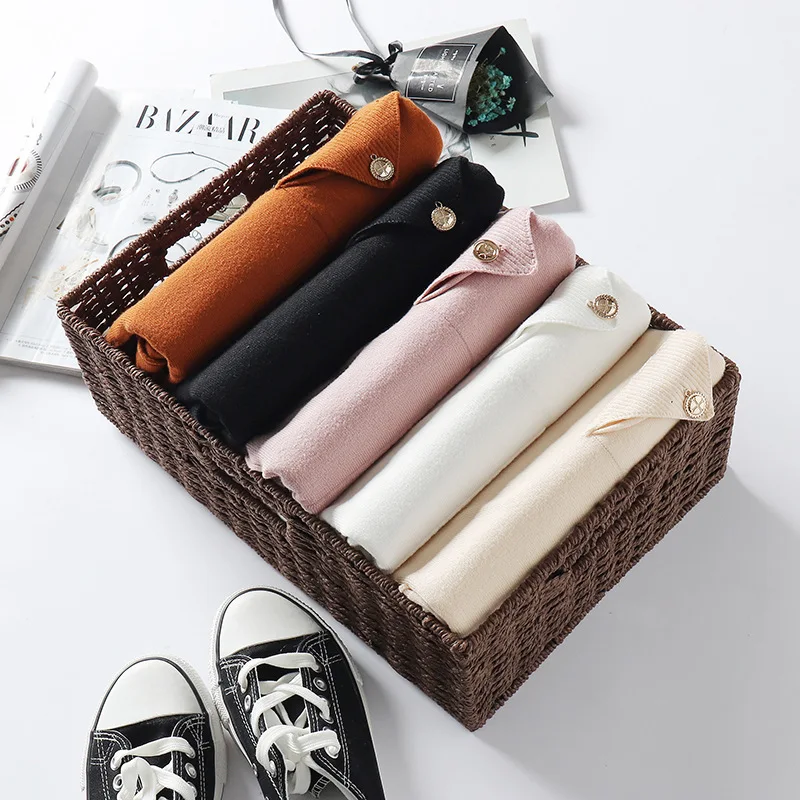 Women pullovers knitted sweater long sleeves basic o-neck tricot pocket loose warm new cashmere wool knit tops plus size | Женская