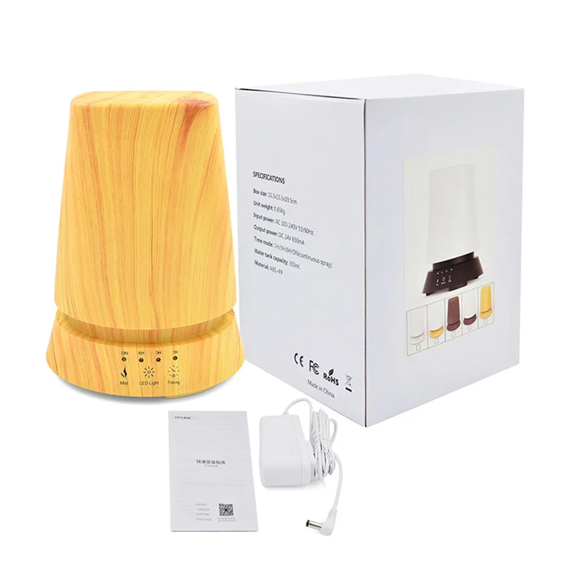 Деревянная настольная лампа 350 мл аромадиффузор эфирных масел ультразвуковой