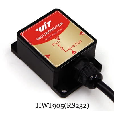 Высокоточный Инклинометр HWT905 акселерометр военного класса+ цифровой компас+ гироскоп, с температурной и магнитометровой компенсацией - Цвет: HWT905-RS232