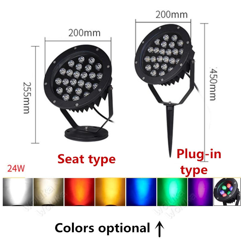 24W Projection lamp LED Waterproof Beam light Outdoor photo Spotlight landscape garden tree inserted lawn CD50 W01 | Лампы и освещение