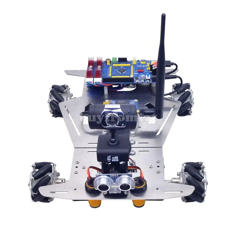 Умный робот автомобиль 4WD с Wi Fi камера 640*480 60 мм невыполненные колеса Mecanum WiFi +