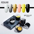 Набор гель-лаков ROSALIND Spider, Платиновый лак, гибридный штамп, акриловый набор для ногтей, все для маникюра, Гель-лак для ногтей, 6 шт.компл.
