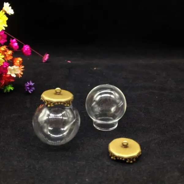 100 шт. Набор круглых стеклянных подвесок 25 х15 мм|jewelry box ring holders|jewelry charmjewelry sticker |