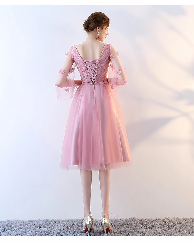 Новое поступление 2018 платье для выпускного вечера с цветными кружевами Короткие