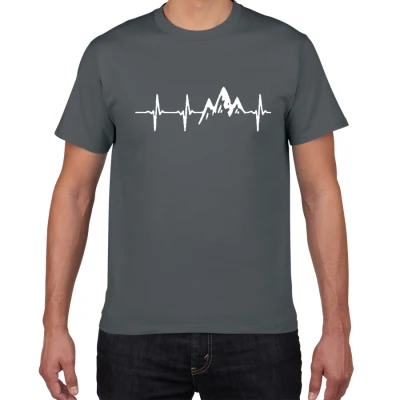 Mechanic Car Heartbeat Футболка мужская Байкерская хлопковая забавная Футболка мужская Causa уличная одежда топы футболки хип-хоп harajuku мужская одежда - Цвет: W316 deep grey