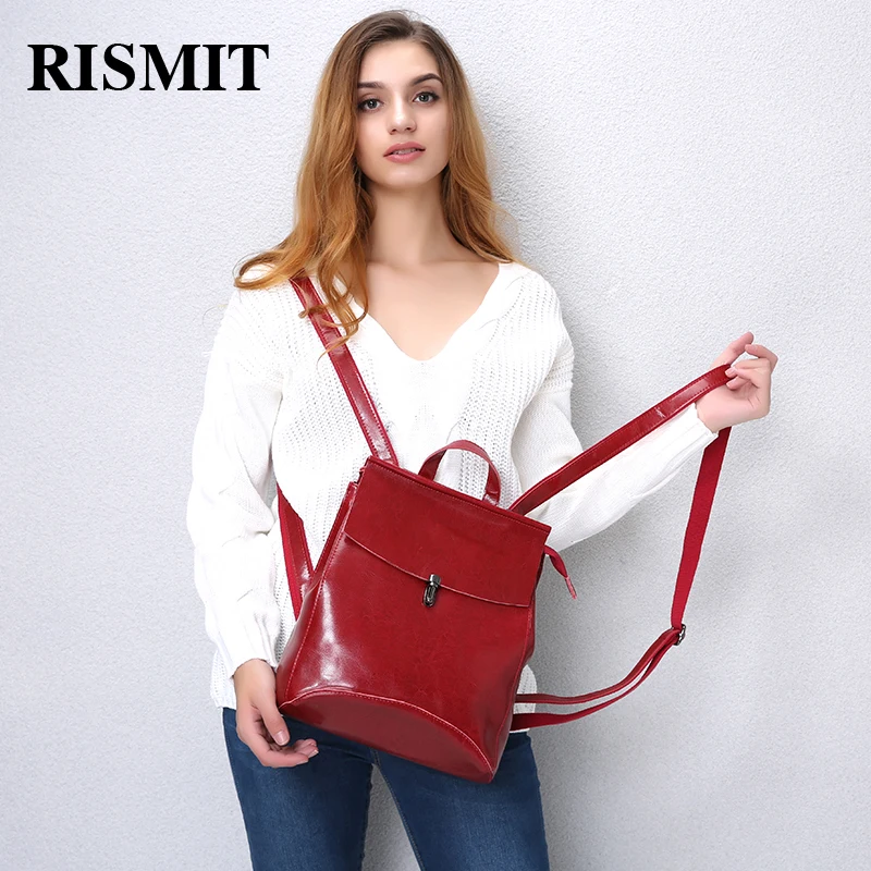 РАСПРОДАЖА RISMIT Натуральный коженый женский рюкзак а таже можно использовать как