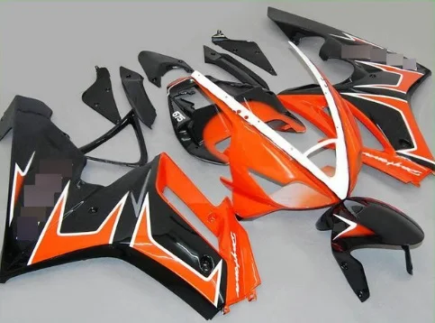 

H-For Triumph 675 Fairing Motorcycle Body kit Race Red black 2006 2007 2008 06 07 08 Bodywork Moto fairings Injection molding