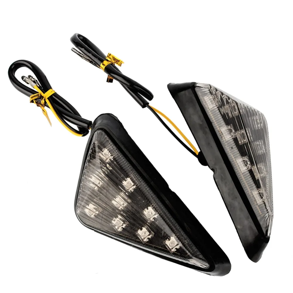 Автостайлинг мотоциклетный треугольный дымчатый поворотный указатель янтарный