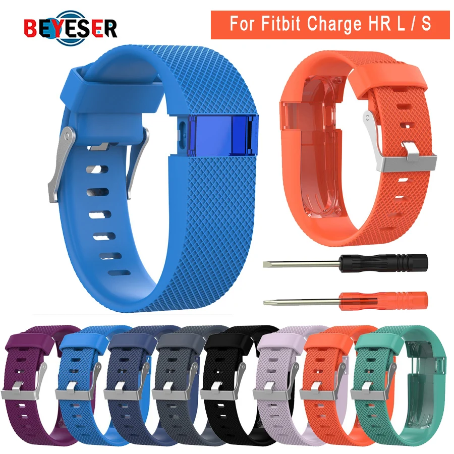 

For Fitbit Charge HR Replacement Watch Strap Silicone Watchband with tool Activity Tracker Metal Buckle Wrist Band Accessories