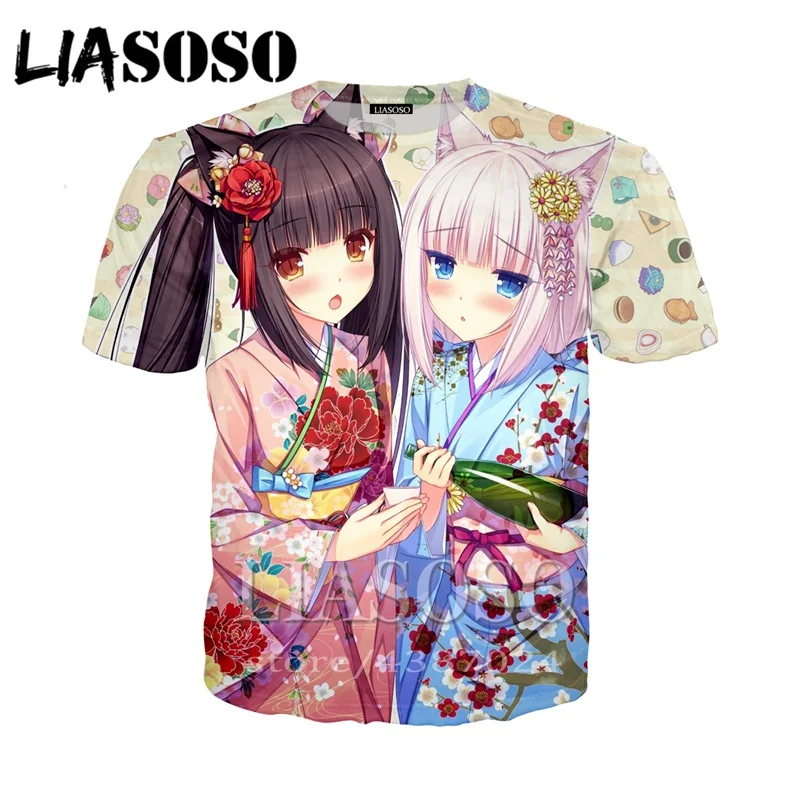 Мужская и женская футболка с 3d принтом LIASOSO Повседневная в стиле Харадзюку