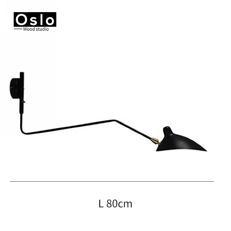 L 80cm 1head Длинный светодиодный настенный светильник в виде утенка, Ретро стиль, лофт, домашний декор, настенный светильник, скандинавский стиль, простые когти, утка, бра, Декор - Цвет абажура: L 80cm 1head