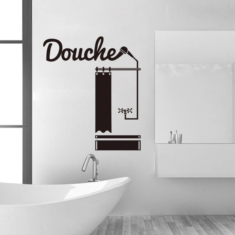Виниловые наклейки Take a Shower Настенный декор для ванной комнаты художественная