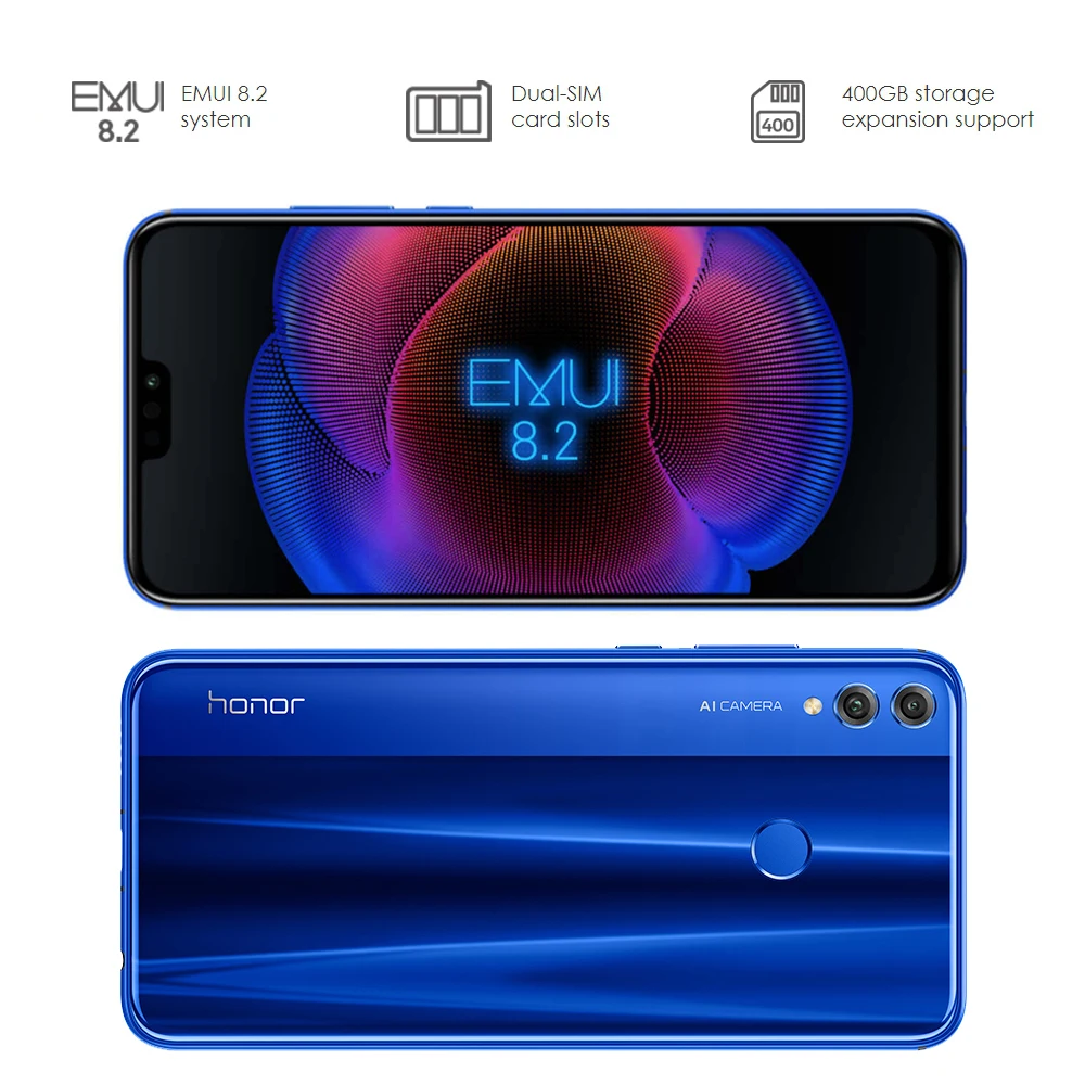 Honor 8X глобальная версия мобильного телефона 6 5 дюймов экран 3750 мАч аккумулятор OTA