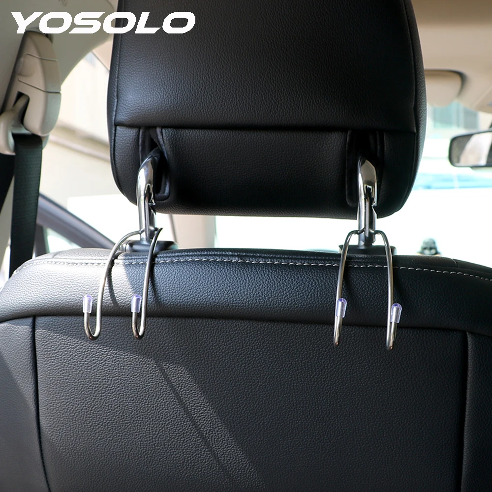 Автомобильная вешалка YOSOLO из нержавеющей стали 2 шт. крючок для сумок кошельков