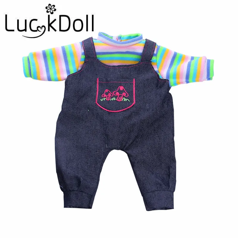 LUCKDOLL джинсовый комбинезон из 2 частей размер 18 дюймов американский 43 см Детская
