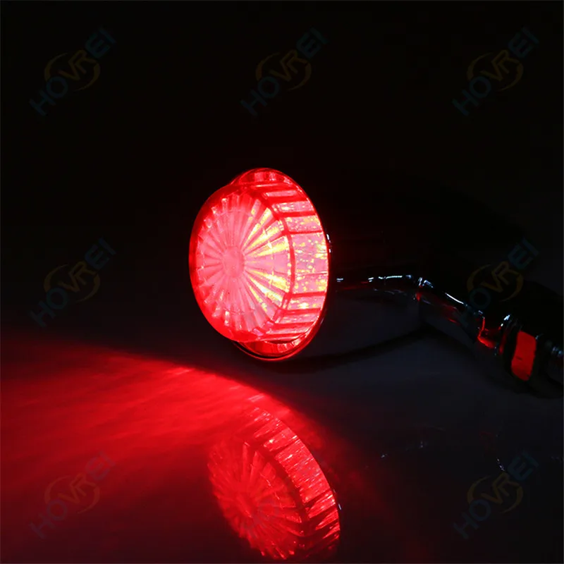 Ретро мотоцикл алюминиевая пуля LED желтый/красный указатель поворота световой