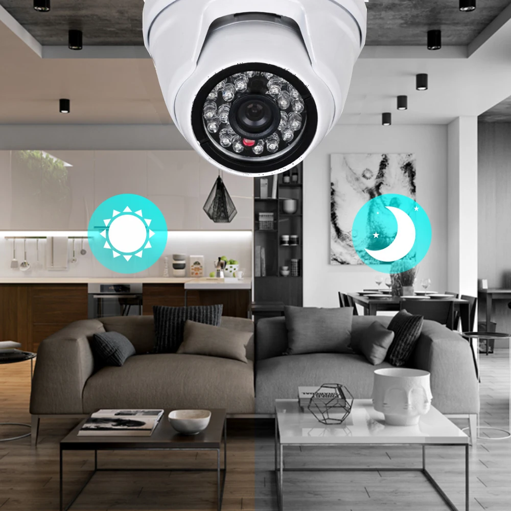 Zensmin H.265 2.0MP IP купола CCTV Камера Крытый 1080 P 48 В poe системы безопасности дома 24 часа