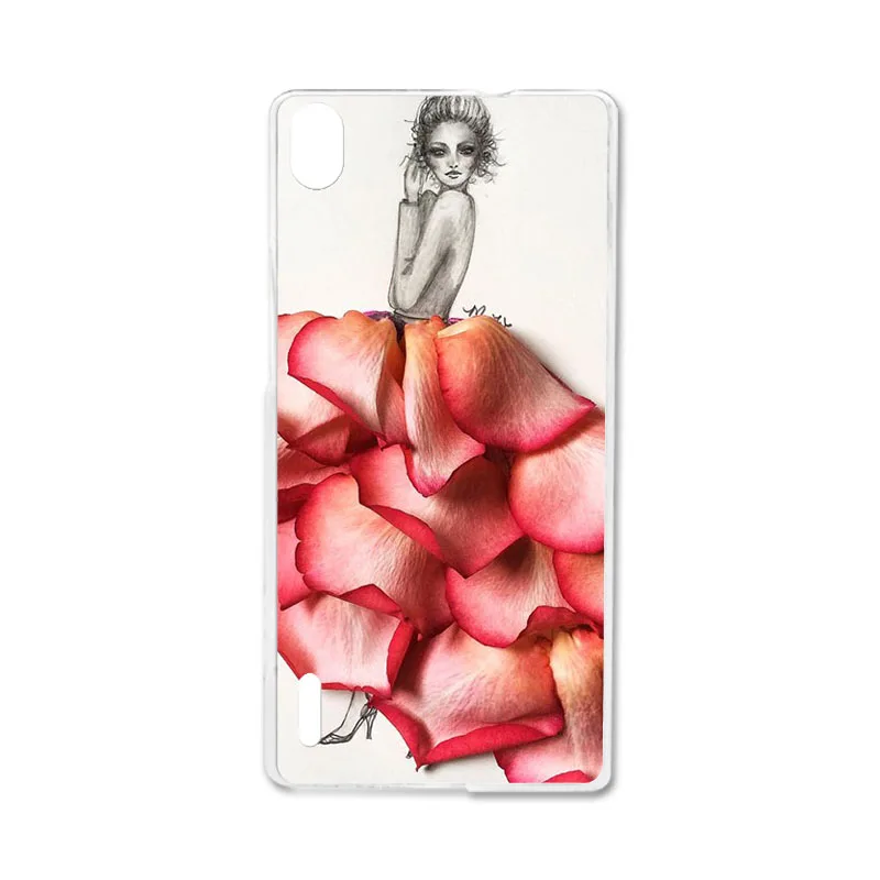 Q027 Ojeleye DIY узорный силиконовый чехол для huawei Ascend P7 Чехол Мягкий ТПУ чехол на телефон с изображениями героев мультфильмов для huawei P7 Чехлы противоударный чехол - Цвет: Q027