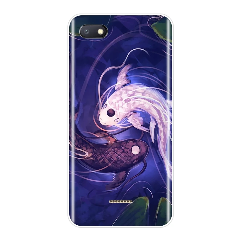 Задняя крышка для Pocophone F1 Xiaomi Redmi S2 6A 5 Plus 4A Fish мягкий силиконовый чехол телефона Note
