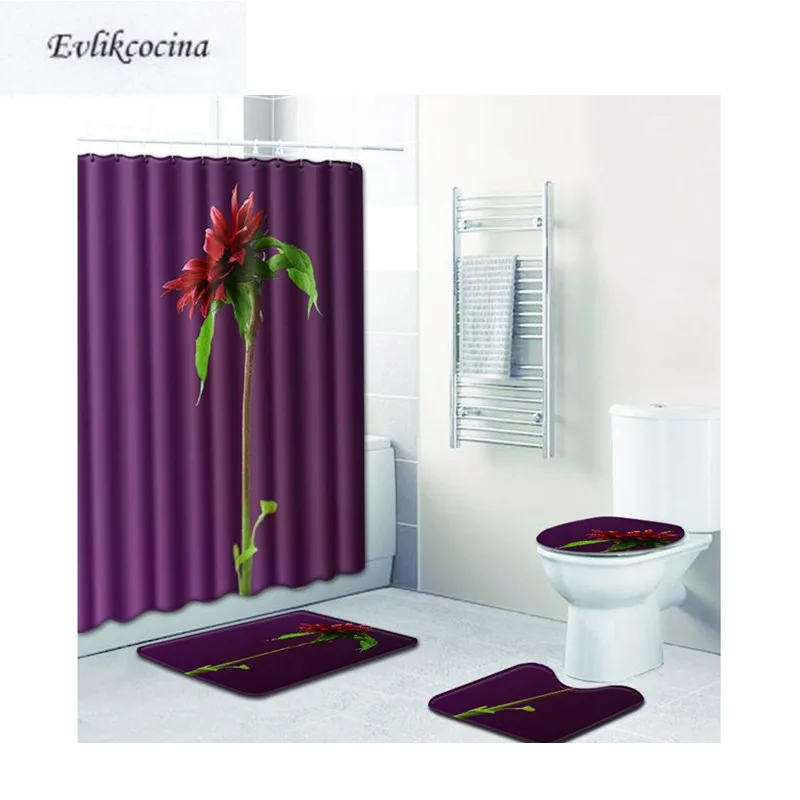 Фото Набор ковриков для ванной комнаты 4 шт. | Дом и сад