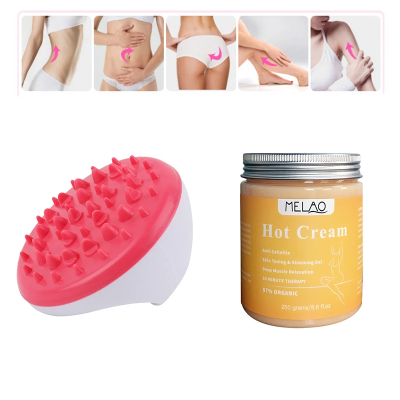 

Slimming Hot Cream 250g Portable Handheld SPA Anti Cellulite Full Body Massager Slimming Glove Brush Slimming Muscle Massage