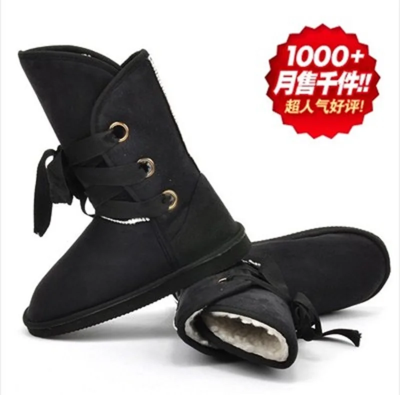 2018 ремни зимние сапоги толстые женские ботинки теплая квартира с ботинки. | Обувь