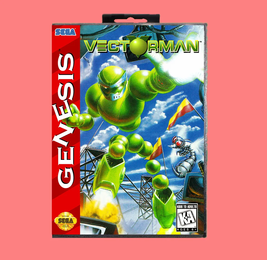 Игровая карта Vector man 16 бит MD с розничной коробкой для Sega Genesis & Mega Drive|Картриджи| |