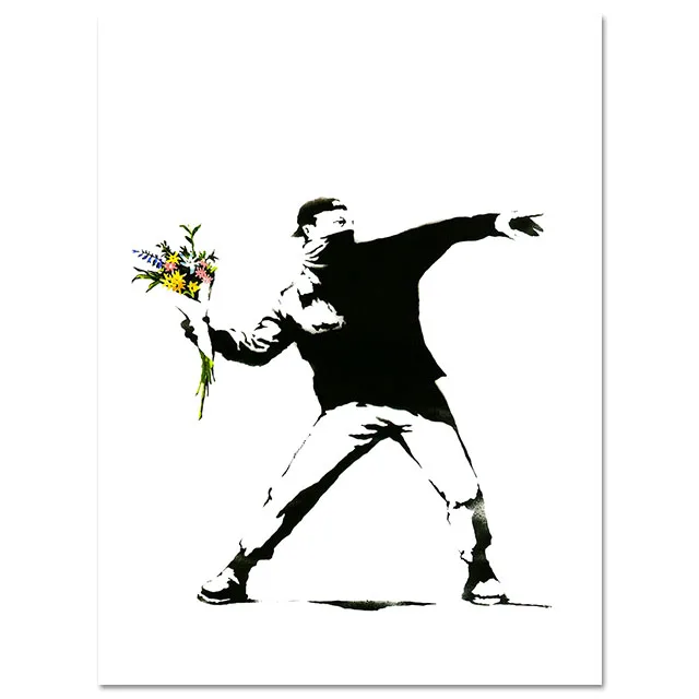 Picture 7 Banksy холст Художественная печать настенная живопись на холсте скандинавские плакаты и принты настенные картины для гостиной абстрактный Декор Куадрос - Цвет: Picture 7