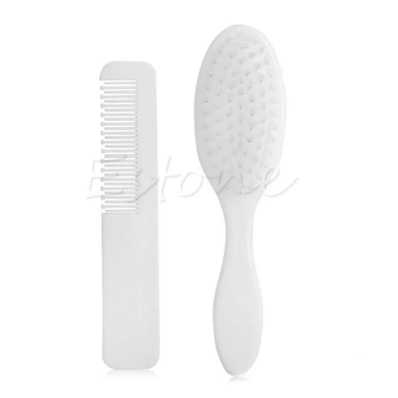 2pcs Set Cute Baby Boy Girl Kids Gentle Soft Hair Brush Comb Set Newborn Hair Brush Infant Massager Comb