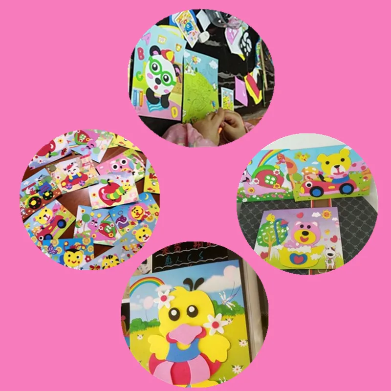3D EVA пены наклейки головоломки игрушки DIY мультфильм животных дизайн головоломки серии Обучающие Игрушки для раннего развития для детей
