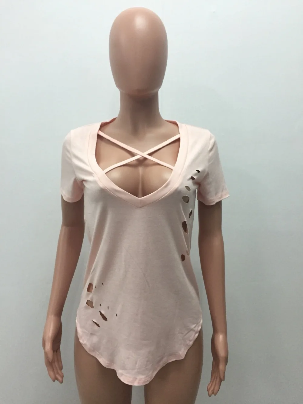 Женская футболка с коротким рукавом и V образным вырезом|t-shirt women|t-shirt women fashionfashion