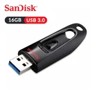 Двойной Флеш-накопитель SanDisk USB флэш-накопитель Ultra CZ48 U диск 16 Гб 100 МБс. флэш-накопитель USB3.0 палка ручной стабилизатор для настольных Нетбуки (SDCZ48-016G-Z46)