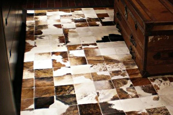 

free shipping 1 piece via DHL 100% natural cowhide leather carpet rug importers