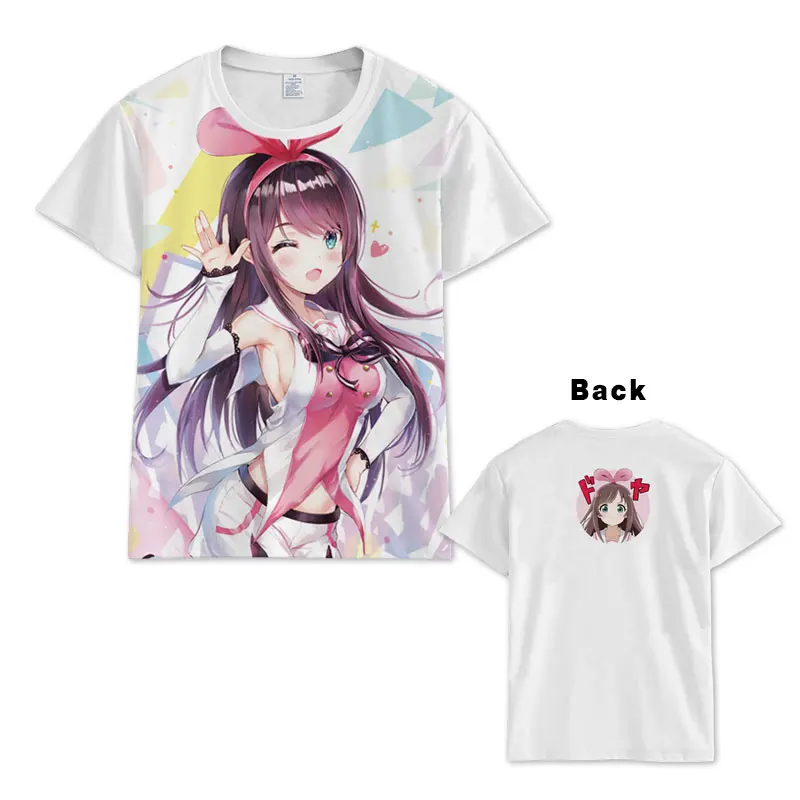 Японская футболка YouTuber Kizuna AI Kaguya Luna официальная Мужская и женская летняя с