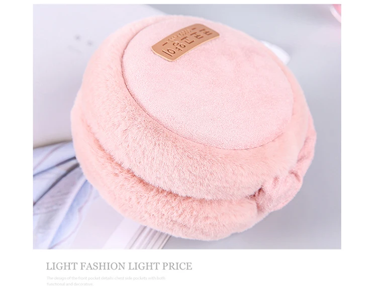 Earmuffs Women Solid Plush Plus Velvet Elegant Warm Winter Womens Ear Korean Style All-match Kawaii Trendy Earmuff Simple Daily