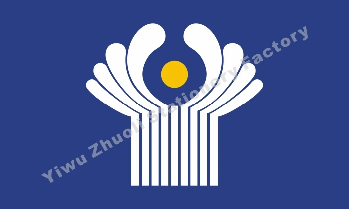 Содружество Независимых Штатов флаг 150х90см (3х5фт) 120 г 100D полиэстер двойной сшитый