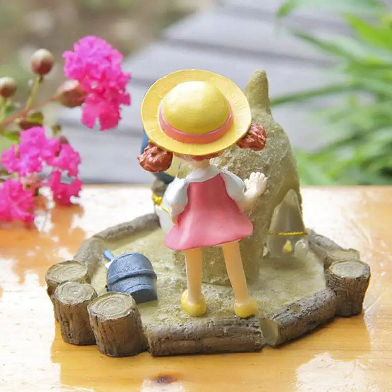 Феи Садовые принадлежности Totoro и девочка играют в игры Ghilbi студийная фигурка