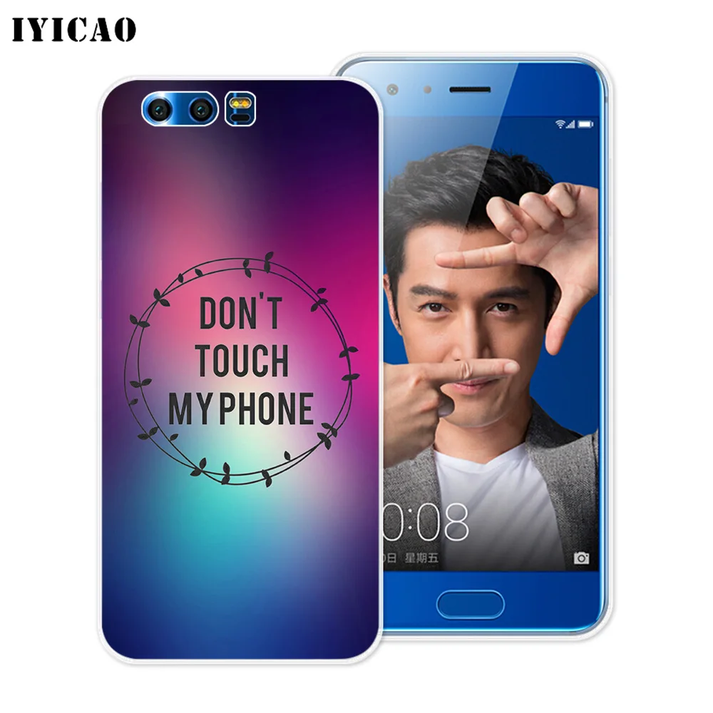 Мягкий силиконовый чехол IYICAO dont touch my phone Для Huawei Y9 Y7 Y6 Prime 2018 Honor 8C 8X 8 9 10 Lite 7X 7C 6A 7A