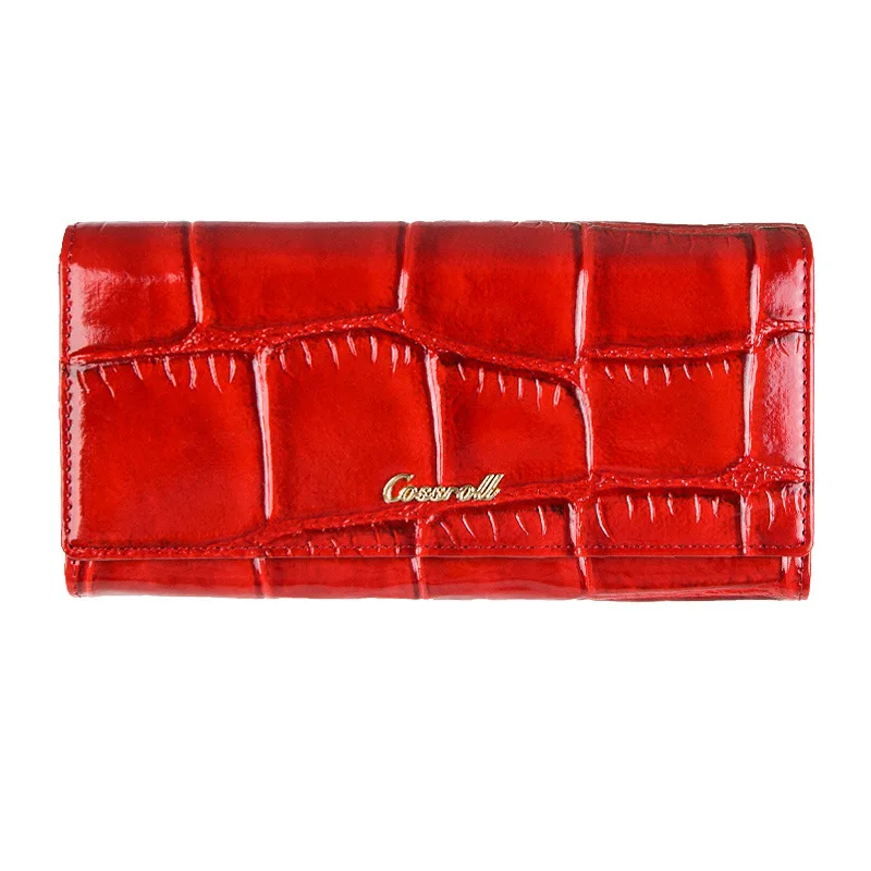Женский кошелек из натуральной кожи с текстурой крокодиловой 2020 леди накладка