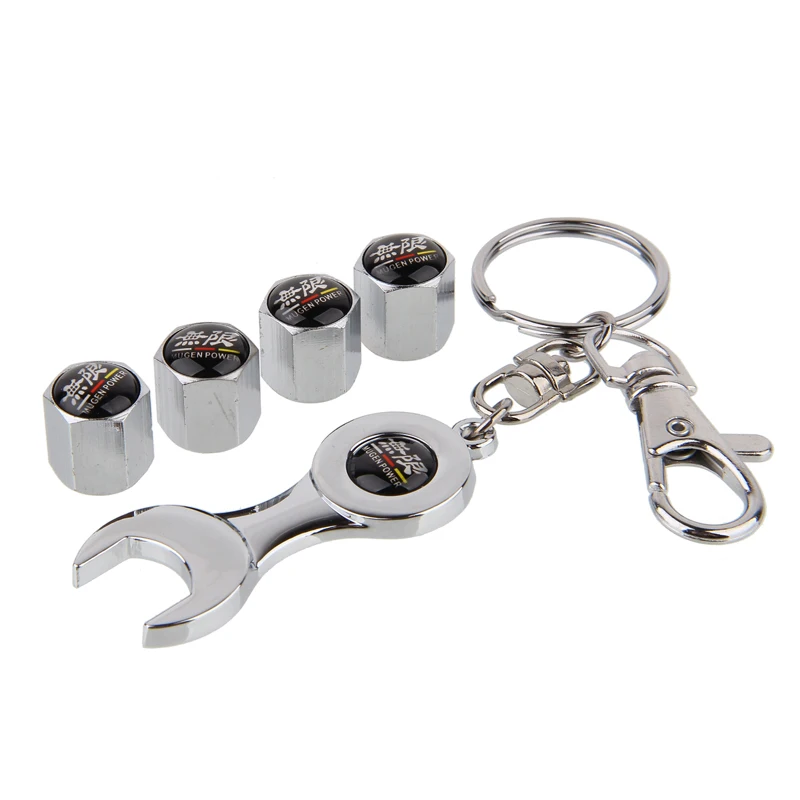for Honda Mugenpower NSX Pilot Odyssey City Jade Accord Jazz Civic CRV Crosstour Fit Car Wheel Tire Valve Stem Caps with Wrench |