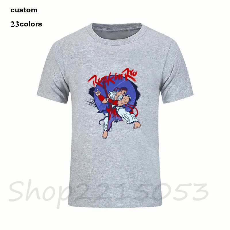 2018 уличная рок в рыу игра мужская футболка Топ черный хлопок музыка гитара