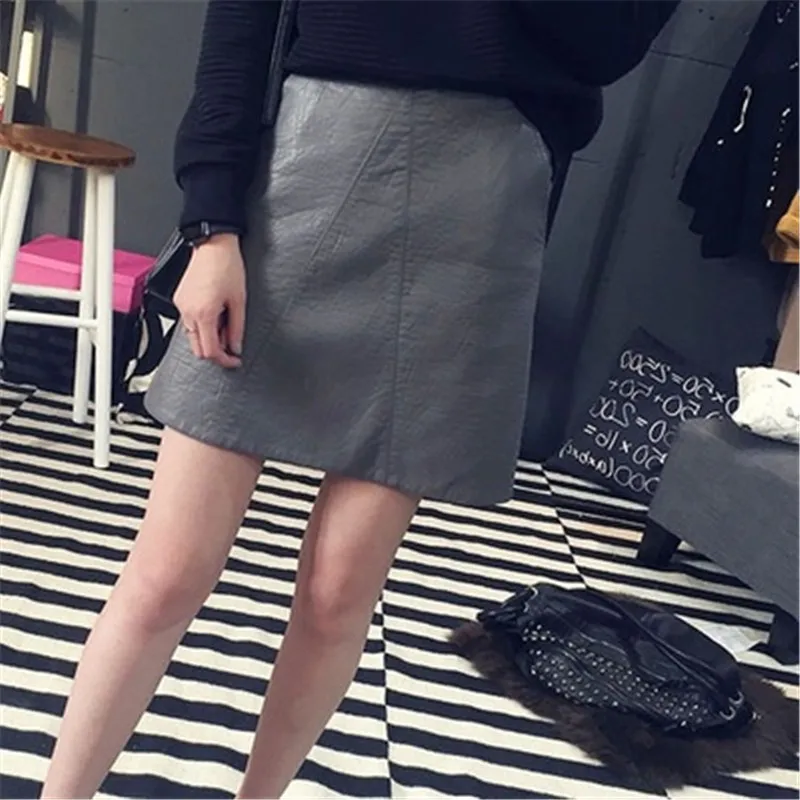 Женская облегающая мини юбка из искусственной кожи короткая карандаш с высокой